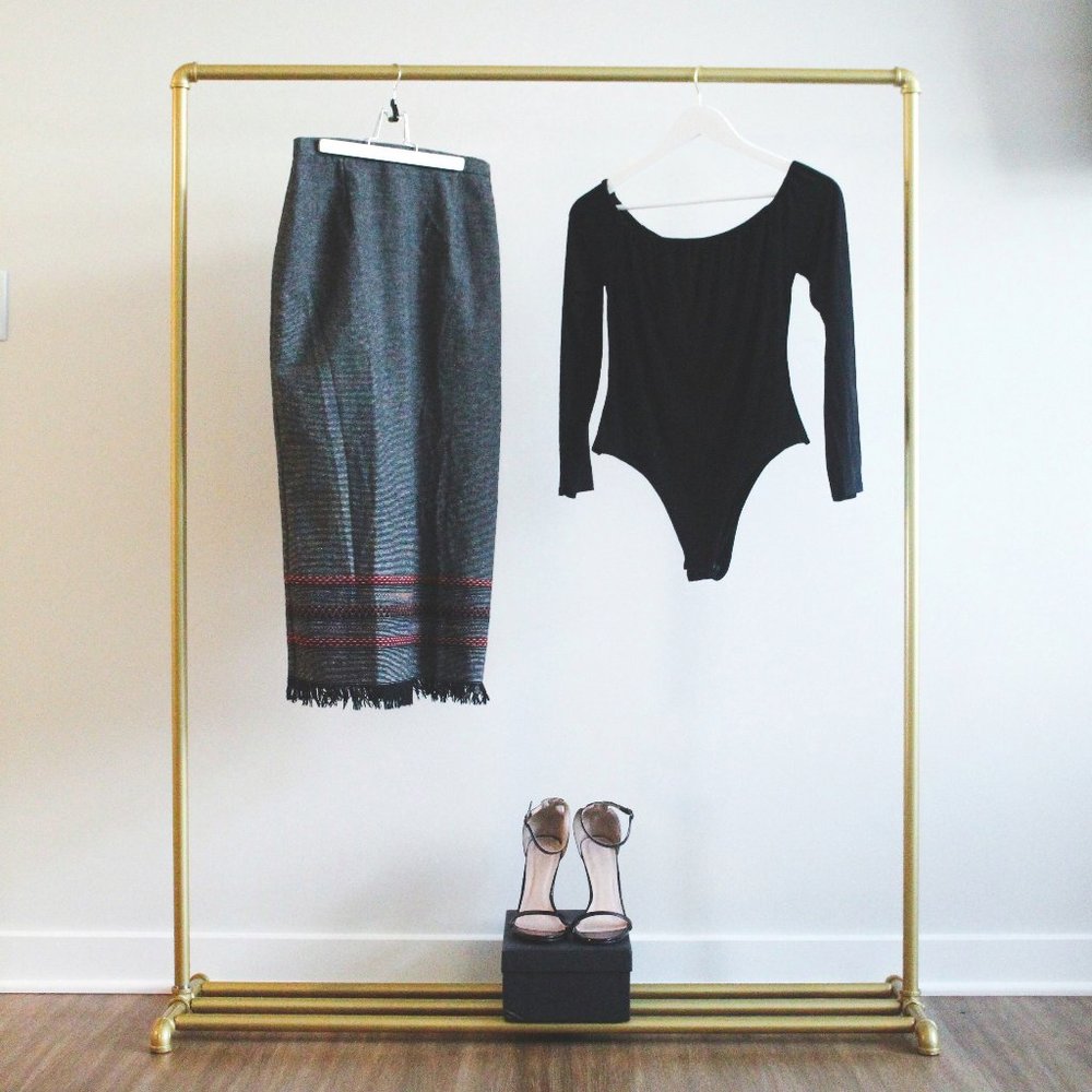 Black/White Pencil Skirt